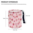 thumbnail image 7 of Jeiento Pink Strawberry Car Garbage Can Mini Car Trash Bin Hanging Headrest with Adjustable Buttons Flower Multipurpose Car Organizer Universal Auto Accessory Decor, 7 of 7