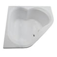 thumbnail image 4 of Cascade 60 in. x 60 in. Corner Soaking Bathtub with Center Drain in White, 4 of 5