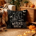thumbnail image 4 of Halloween Horror Printed Throw Pillow Cover, Linen Cushion Case, 18x18 Gothic Spooky Pillowcase, Hidden Zipper, Washable for Sofa Home by MPOISVA, 4 of 6