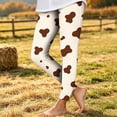 thumbnail image 2 of SROBPTY Kids Girls Pants Print Leggings Sheer for Fall Winter, 2 of 4