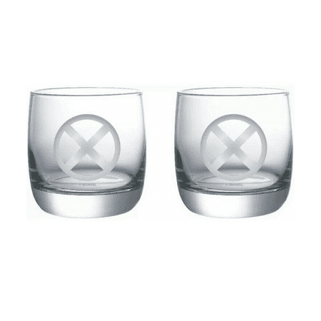 

Marvel Glass Set - Set of 2 Collectible Gift Glasses with X-Men Logo - 10 oz