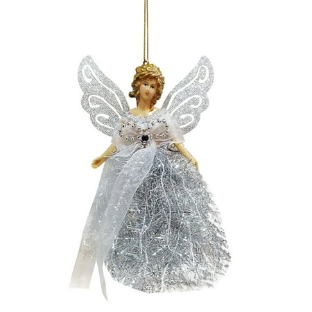

Yotyukeb Christmas Wing Angel Doll Hanging Xmas Tree Pendants Ornaments Home Decor