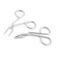 thumbnail image 5 of Unique Bargains 2 Pcs Eyebrow Scissor Tweezers, Stainless Steel Slant Tip Scissor for Face Hair, Eyebrow Beauty Tools Salon Use for Lady Women, Silver Tone, 5 of 5