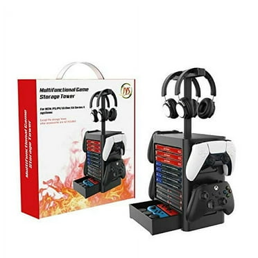 Organizer for PS5 Ninendo Switch, Storage Stand for Nintendo Switch Accessories, Joy-Con Controllers, Pro Controllers, Headsets, Game Cards