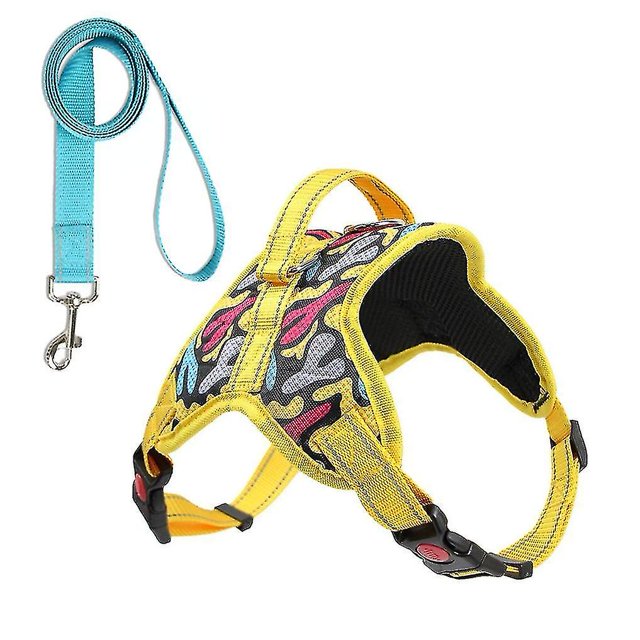 XS Arnés ajustable para perros y gatos, chaleco, nuevo arnés para el pecho para mascotas, conjunto de correa reflectante