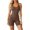 Coffee, variant on Womens Romper Summer Fitness High Compression Crossback Long Leggings Piece Rompers for Women Black M