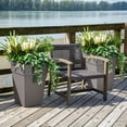 thumbnail image 4 of Grapevine Plus Collection Ollie Recycled Plastic Planter, Dark Grey, 2-Pack, 4 of 9