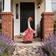 thumbnail image 2 of Summer Porch Goose Outfits, Hawaiian Floral Shirt Goose Clothes Costume for Plastic Goose 23'' Patio Yard Garden Decor, Porch Goose Decorations, Red shirt, 2 of 6