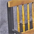 thumbnail image 3 of COSMOS Teak Finish Farmhouse Bench with Storage Shelf, Solid Acacia Wood Entryway Seating, 3 of 10