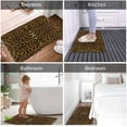 thumbnail image 4 of Leopard Bath Rugs Sexy Leopard Print Microfiber Bathroom Mat Soft Plush Shaggy Shower Mat for Bathroom Fluffy Comfortable Water Absorbent Carpet Non-Slip Machine Washable 16"X24", 4 of 16