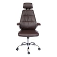 thumbnail image 2 of Silla de Escritorio Ejecutiva Offiho Ergonómica con Cabecera Reclinable tapiz Soft revolving leather color chocolate, 2 of 5
