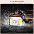thumbnail image 4 of Powerful Headlamp [2pcs], USB Rechargeable LED Head Torch 200 Lumens 5 Lighting Modes White and Red Light, IPX5 Waterproof-2025, 4 of 5