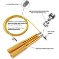 thumbnail image 3 of Jump Rope, Aluminum Alloy Handles Bearing Jumping Ropes, Speed Jump Ropes - Endurance Workout - gold, 3 of 5