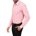 thumbnail image 4 of G-Style USA Men's Slim Fit Long Sleeve Dress Shirt - Pink - 2XL/18-18.5/36-37, 4 of 5