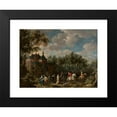 thumbnail image 2 of Lucas van Uden 18x15 Black Modern Framed Museum Art Print Titled - Scene in a Park (C. 1650), 2 of 5