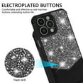 thumbnail image 6 of iPhone 14 Pro Max Case with Screen Protector, Apple 14 Pro Max Cover, Glitter Bling Design Luxury Anti-Scratch Shockproof Bumper Phone Case for Apple iPhone 14 Pro Max - Black, 6 of 7