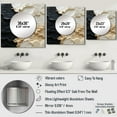 thumbnail image 4 of Designart "Abstract Ivory And Ebony Fluid Art" coastal Cream Large Square Mirror - Square Bedroom Mirror Printed Wall Decor - Coastal Square Printed Wall Mirror Art, 4 of 5
