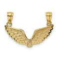 thumbnail image 3 of 14K Polished 2 Piece Break Apart Angel Wings Pendants in 14k Yellow Gold, 3 of 3