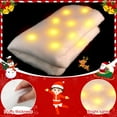 2 Pcs Christmas Snow Blanket with Lights, Fake Snow Blanket Roll for Xmas Village, Led Lights