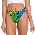 thumbnail image 1 of Fotbe Multicolored Butterflies Tanga Sin Costuras para Mujer con Estampado – Panties Invisibles, Transpirables y Cómodos para Uso Diario-Large, 1 of 6