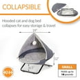 thumbnail image 3 of K&H Pet Products Hooded Elevated Cozy Cot Gray Small 19 Inches, 3 of 8