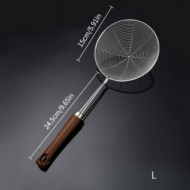 HAOAN Stainless Steel Food Strainer - Metal Mesh Skimmer for Cooking Baking and Frying - Kitchen Colander Tool zzz