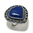 thumbnail image 2 of Natural Lapis Lazuli Gemstone Handmade 925 Sterling Silver Ring Size 9, 2 of 2