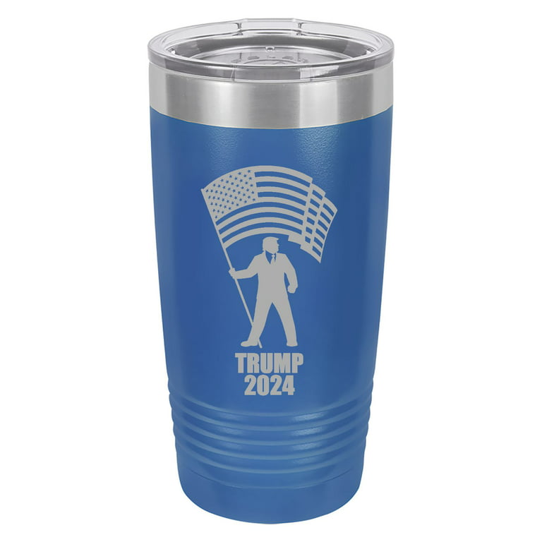 Trump 2024 Stainless Steel Insulated Tumbler with Lid 20 Oz. (Blue