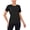 BLACK, variant on Women's Short Sleeve Quick Dry T-Shirt, Crew Neck Athletic Shirts for Golf Running , Breathable UPF 50 ( Black L )