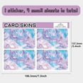 thumbnail image 2 of Wave Card Stickers Credit Card Skin Waterproof Debit Bank Card Sticker Skin Protecting Credit Cover Card Decals Removable No Bubble Slim for Transportation Card Pink Blue Purple 7.3x5.4Inch, 2 of 8