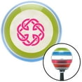 thumbnail image 1 of Pink Celtic Father Daughter Symbol Multicolor Stripe Shift Knob with M16 x 1.5 Insert Shifter Brody, 1 of 1