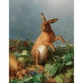 thumbnail image 2 of August Heyn 20x24 Black Ornate Framed Double Matted Museum Art Print Titled: A Hare in the Field, 2 of 5
