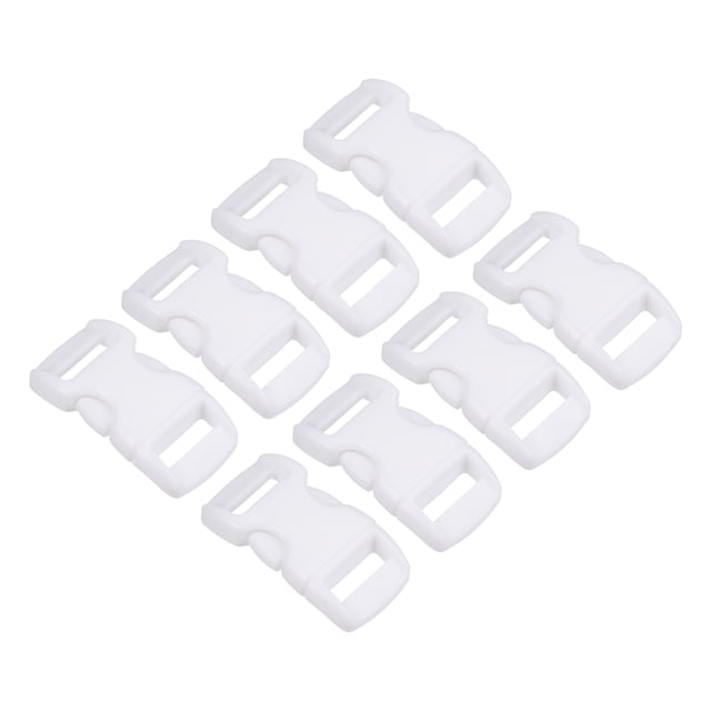 Uxcell Plastic Buckles 8 Pack Quick Side Release Clips White 11mm