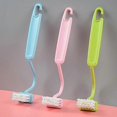 thumbnail image 1 of 3 Pcs Toilet Cleaning Brush WC Corner Curving Soft Brush Cleaning Brush, 20cm Blue, green, pink, 1 of 5