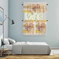 thumbnail image 5 of Love Peace Text Kitchen Curtains Sets for Windows 24 Inch Length, Farmhouse Inspirational Quotes Wooden Rod Pocket Window Treatments Tier Curtains and Valances Set for Bedroom/Bathroom, 5 of 8