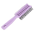 thumbnail image 1 of Detangling Hair Brush with Rounded Nylon Teeth, Hollow Back Design, Curved Body, Non Slip Handle, Hanging Hole for Hair Care, 1 of 7