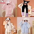 thumbnail image 2 of Sanrio Kuromi-bufanda de Hello Kitty para niño, conjunto de tres piezas de felpa, guantes de My Melody, gorro de invierno Kawaii, mantiene el calor, regalo de Festival LIUWENJING unisex, 2 of 2