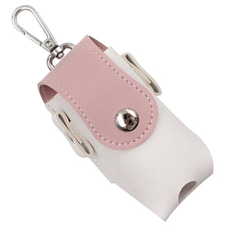 UPOUART 1Set Pink Compact Golf Ball Storage Bag With Metal Clip For Outdoor Use 5.50X1.97X1.97In