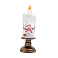 thumbnail image 2 of yotijay Christmas Snow Globe Candle LED Flameless Candle Glittering Christmas Decoration Snowman, 2 of 9