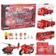 thumbnail image 3 of Simulación de ingeniería, coche de bomberos, juguete de transporte, modelo de vehículo educativo para niños, 3 of 14