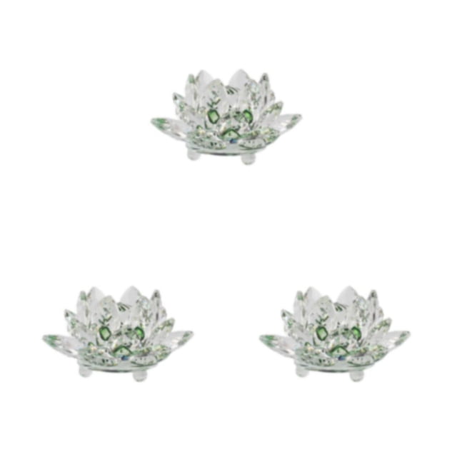 Esfera de Cristal Flor de Loto Yuarrent Piedras Naturales Feng Shui Adornos Decorativos Fiesta Verde