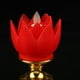 thumbnail image 5 of Dekaim-Lámpara LED De Loto, Diseño De Mecha De Vela Simulada, Luz Suave, Luz De Flor De Loto, Decoración De Lámpara De Buda(Rojo), 5 of 5