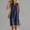 Navy, variant on Linen Dress Women Summer Mini Sleeveless V Neck Button Down Shift Dresses with Pockets Casual Loose Fit Flowy Tunic Sundress for Beach Vacation Everyday Wear