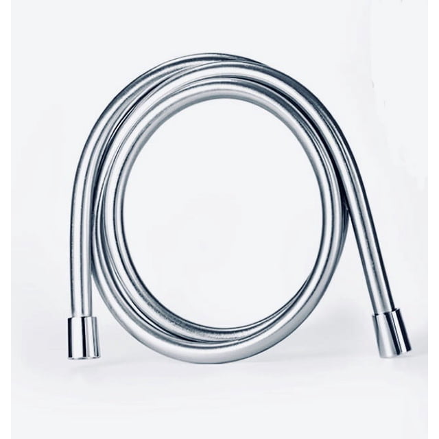 Tubo de Ducha Flexible para Ducha Flexo de Ducha Extra Largo TFixol-2m-Dos cabezales-PVC plateado