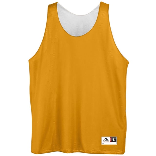 Camiseta Reversible Augusta Mini Mesh League 2XL Oro/Blanco