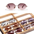 thumbnail image 4 of Retro Rimless Oval Sunglasses Women Crystal Texture Glasses Frameless Sunglasses, 4 of 4