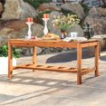 thumbnail image 3 of Échelle de Patio en Bois Extérieure Base Table Basse en Brun, 3 of 8