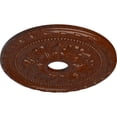 thumbnail image 3 of Ekena Millwork 20 7/8"OD x 3 5/8"ID x 1 5/8"P Palmetto Ceiling Medallion (Fits Canopies up to 5"), Hand-Painted Burnished Mahogany Crackle, 3 of 7