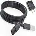 thumbnail image 1 of Cargador compatible con la recortadora eléctrica Manscaped Lawn Mower 3.0/2.0 – Cable de carga de repuesto y adaptador de pared + cable USB, 1 of 7