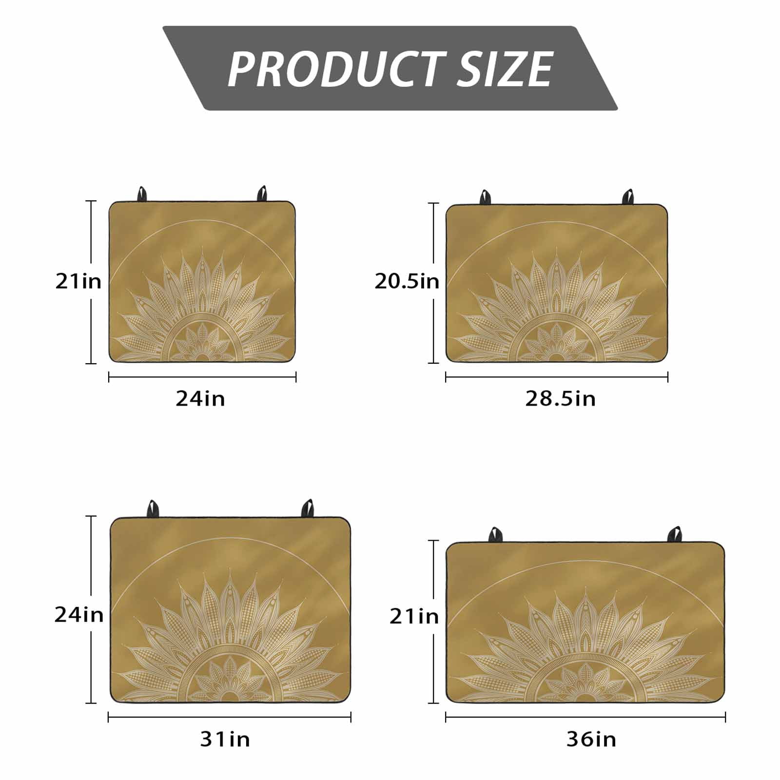 Brown Boho Stove Top Cover for Electric Stove, Heat-proof & Non Slip Glass Top Stove Cover Protector, Middle Century Abstract Floral Ethnic Art Kitchen Flat Cooktop Rubber Mat 24x21 Inches